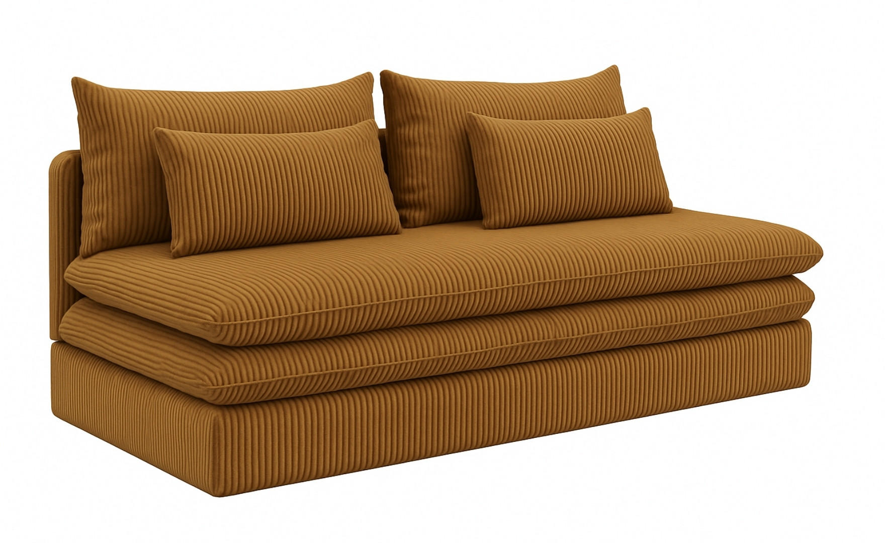 SCHLAFSOFA Mit Bettkasten NELIA, Stoff Poso, Senffarbe - Dunkelgelb, Holz (190/75/90cm) - Kaiser Möbel