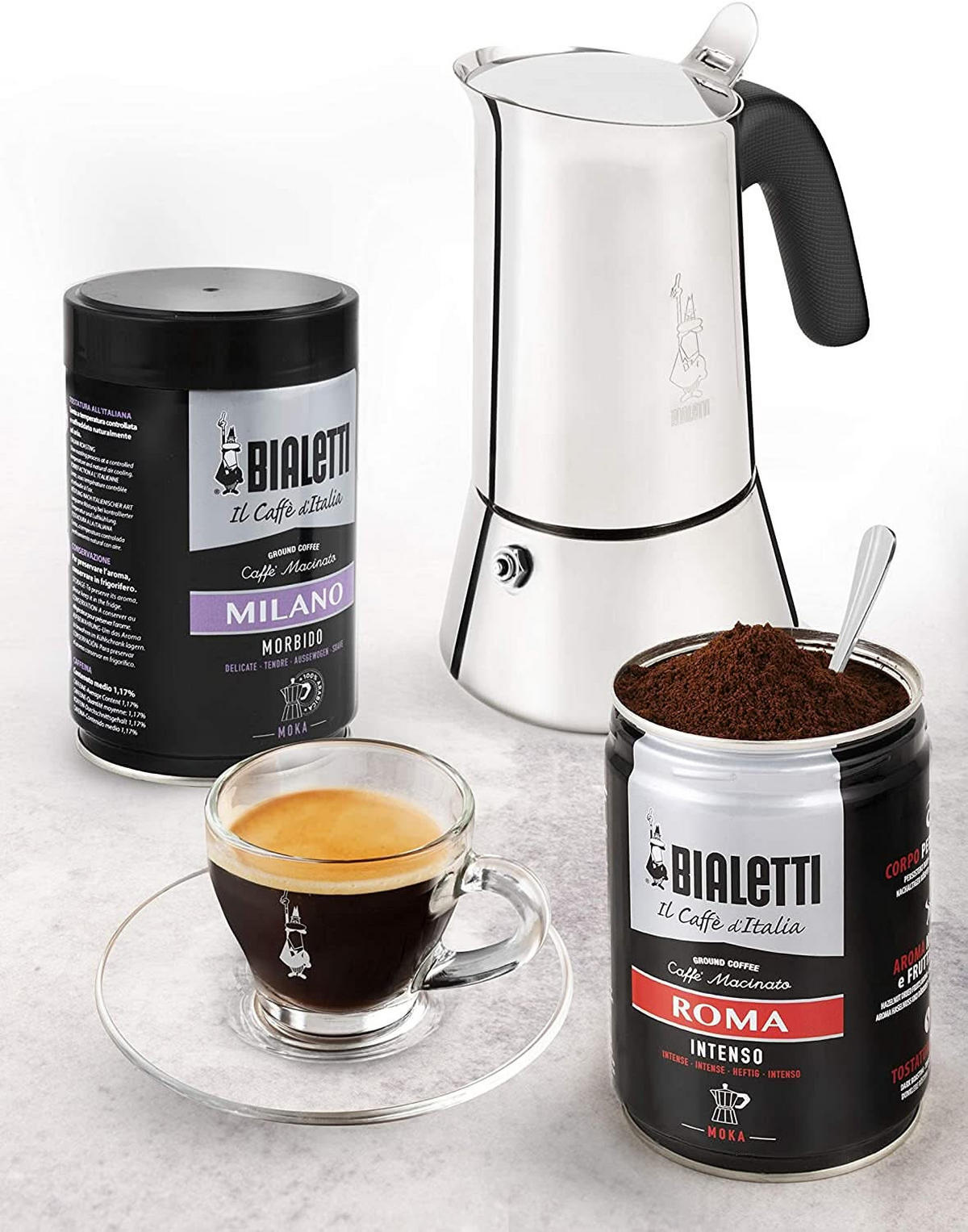 KAFFEEMASCHINE Percolator Venus 2020 10 Tassen - Silberfarben, Metall (12/25/15cm) - Bialetti