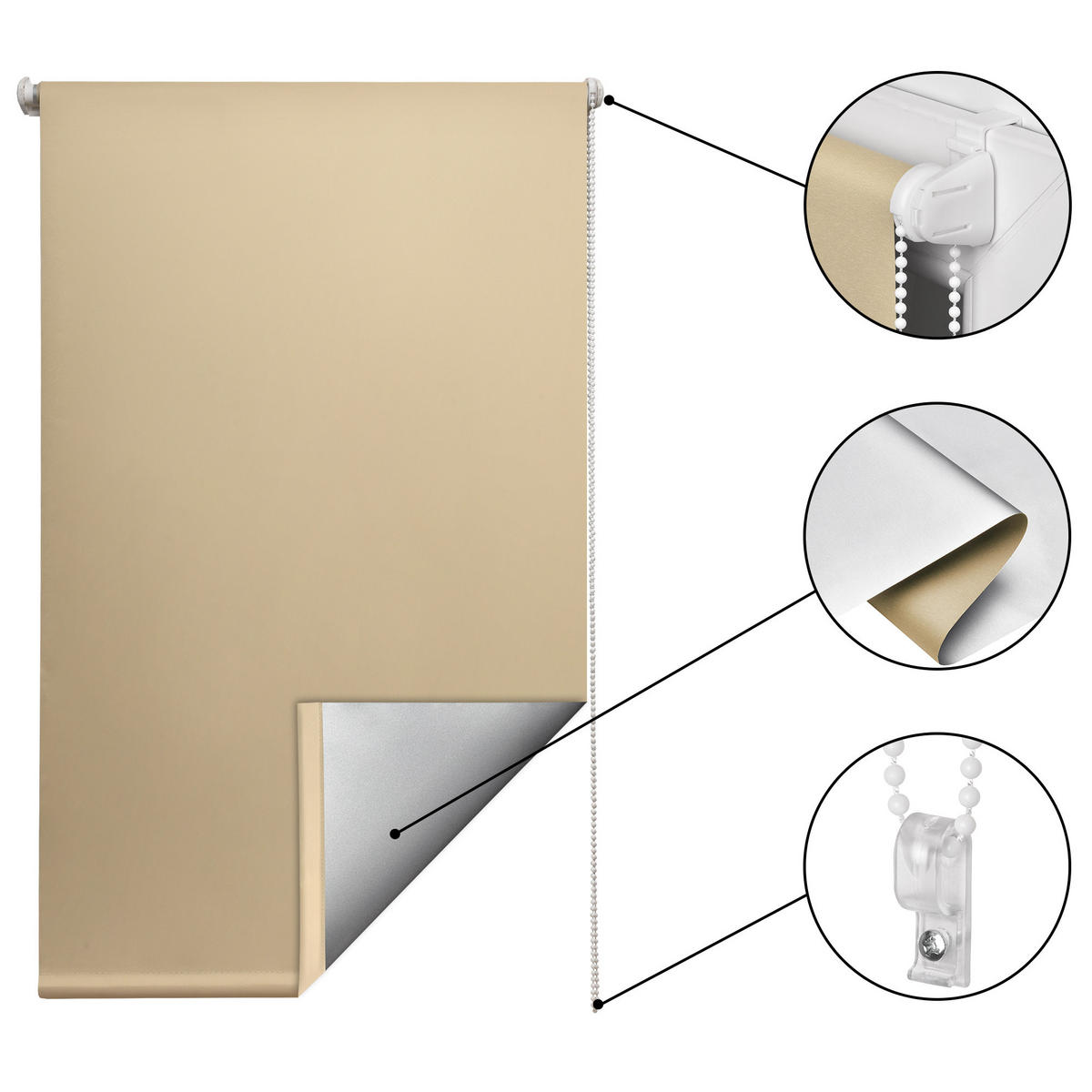 THERMOROLLO SolReflect T24 90x220cm Creme - Creme, Kunststoff (90/220cm) - Sol Royal