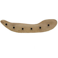KLEIDERSTÄNDER Mirthe - 6 Haken - Mangoholz - Natürlich - Braun, Holz (100/24/4cm) - Giga Meubel