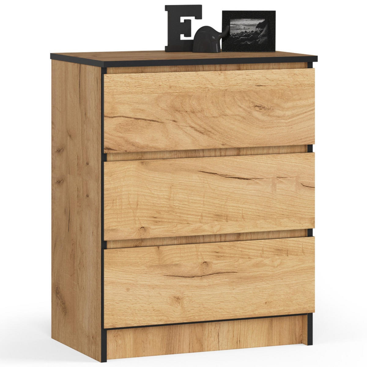 KOMMODE Eiche Craft 77/60/40 - Eiche Wotan, Holzwerkstoff (60/77/40cm) - RAUMHIRSCH FURNITURE
