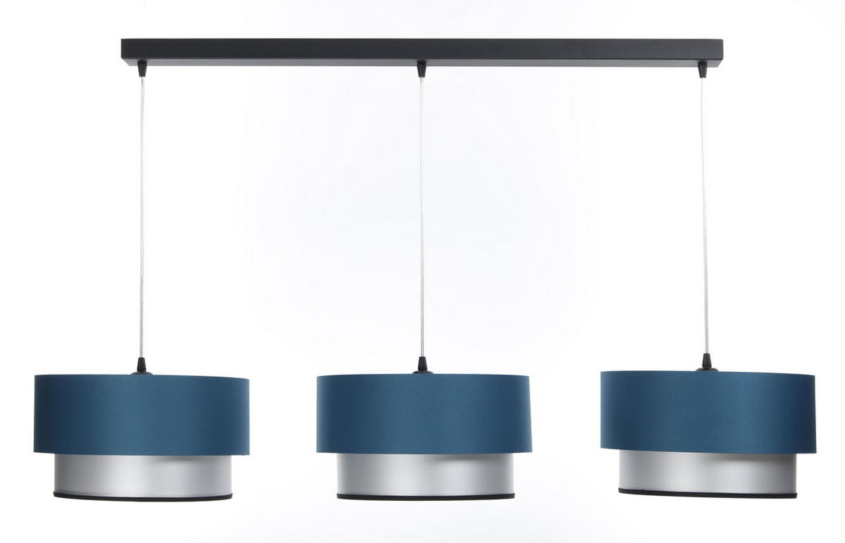 HÄNGELEUCHTE Blau 30/88 cm - Silberfarben, Kunststoff (30/2.6/88cm) - ONZENO