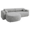 ECKSOFA Nicelo - Hellgrau/Schwarz, Holz/Textil (252/150cm) - MIRJAN24