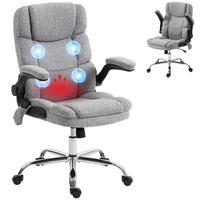 BÜROSTUHL Grau, Massagefunktion, Heizfunktion, 70/65/119 cm - Grau, Metall (71/112/66cm) - PANGIVO