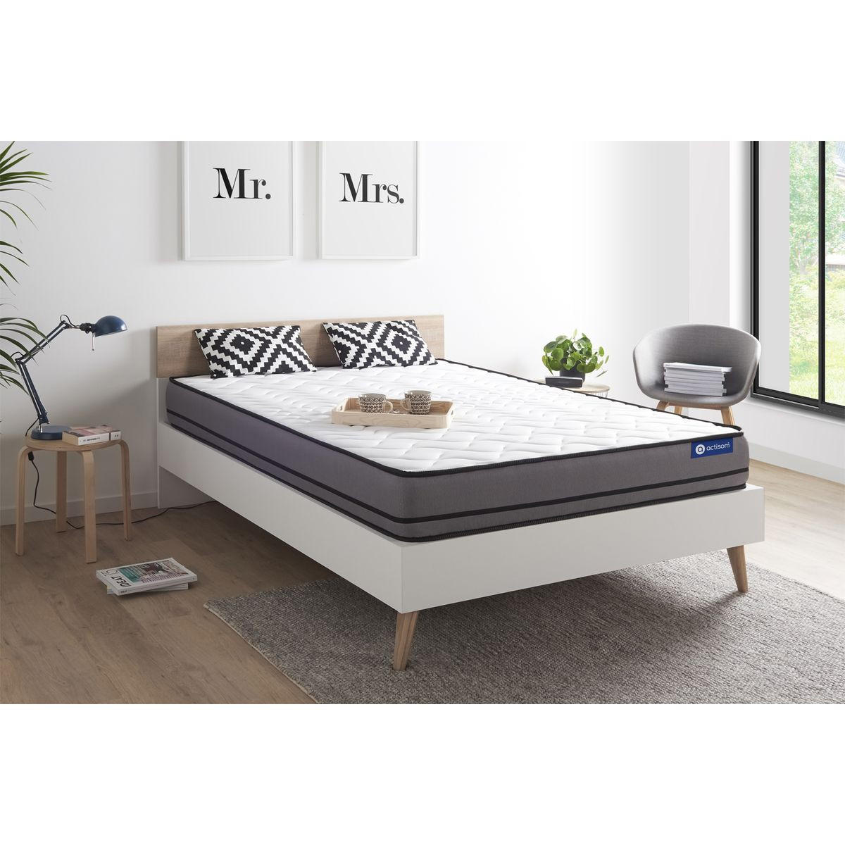 MATRATZE Actilatex night Latex und Memory-Schaum 130 x 210 cm h4 - Weiß, Textil (130/210cm) - ACTISOM