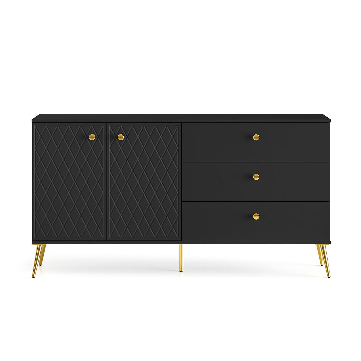 SIDEBOARD Manoé Schwarz - Schwarz, Holzwerkstoff (160/85/40cm) - Petits-meubles