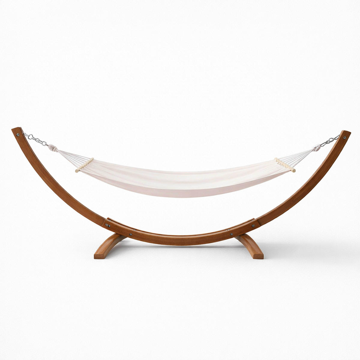 HÄNGEMATTE, Weiß - Weiß, Holz (110/110/300cm) - Oviala