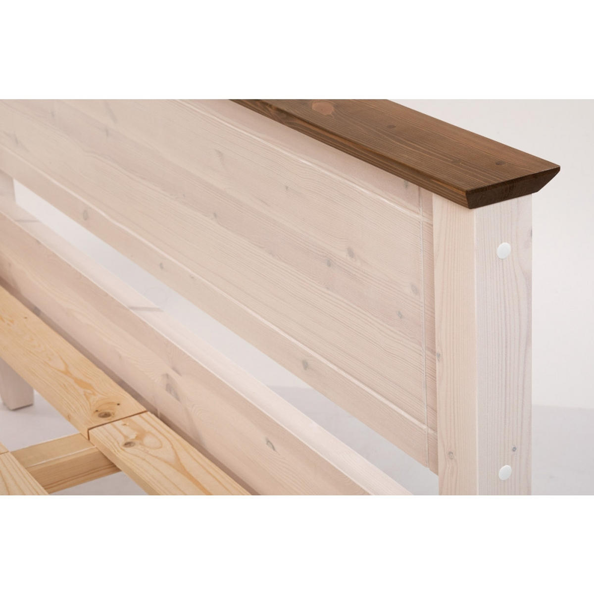 BETT 140x200 cm - Dunkelbraun/Weiß, Holz (140/200cm) - MSL wooden furniture