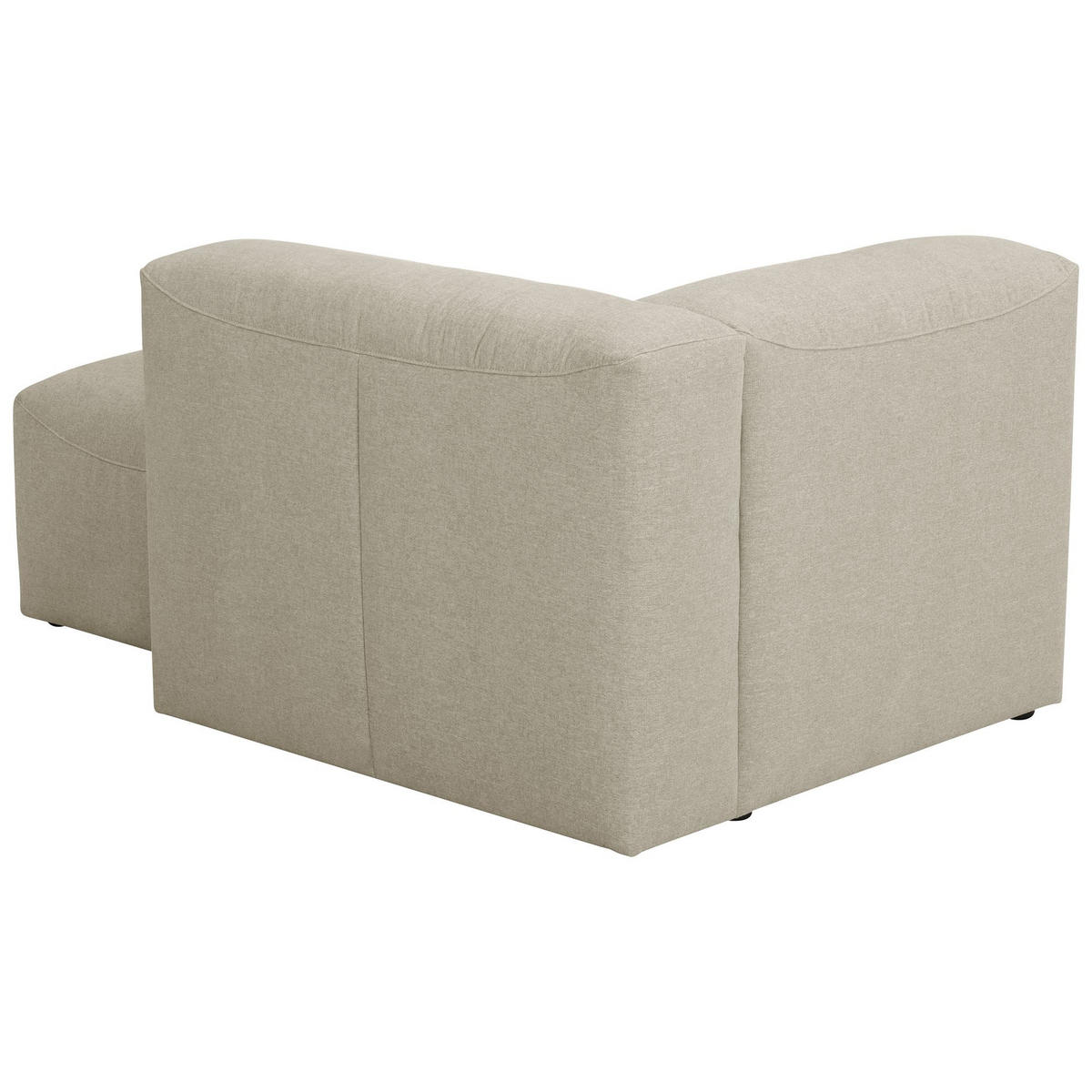 LONGCHAIR Armlehne rechts Kattrina Flachgewebe creme - Creme, Kunststoff (160/73/100cm) - 58aufmkessel