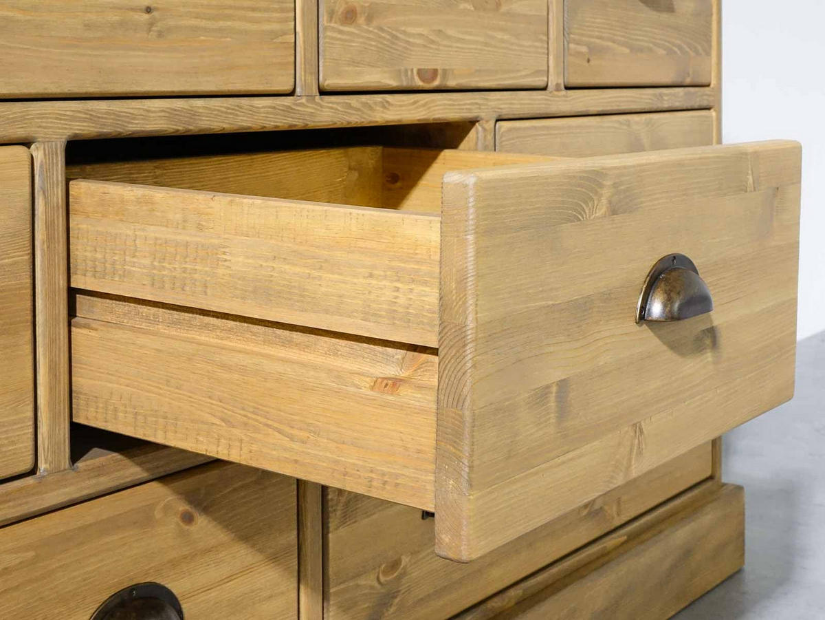 KOMMODE aus Massivholz Dakota 1 - Hellbraun, Holz (152/80/45cm) - Seart