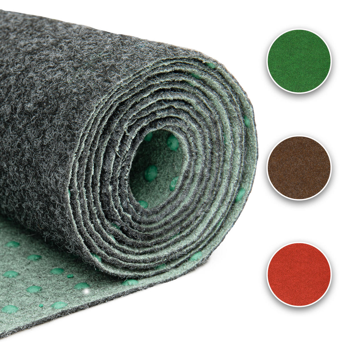 RASENTEPPICH PEMBA Dunkelgrau 100/500 cm - Dunkelgrau, Textil (100/500cm) - Tapiso