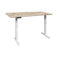 SCHREIBTISCH höhenverstellbar elektrisch Edithe 180x90 weiß/sandeiche - Naturfarben, Holz (180/90/74cm) - 58aufmkessel