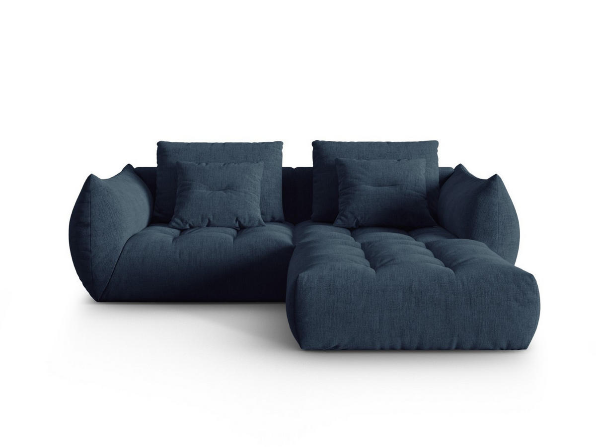 SOFA modular Bloom aus strukturiertem Stoff dunkelblau 3 Sitzplätze - Dunkelblau, Textil (216/232cm) - Micadoni