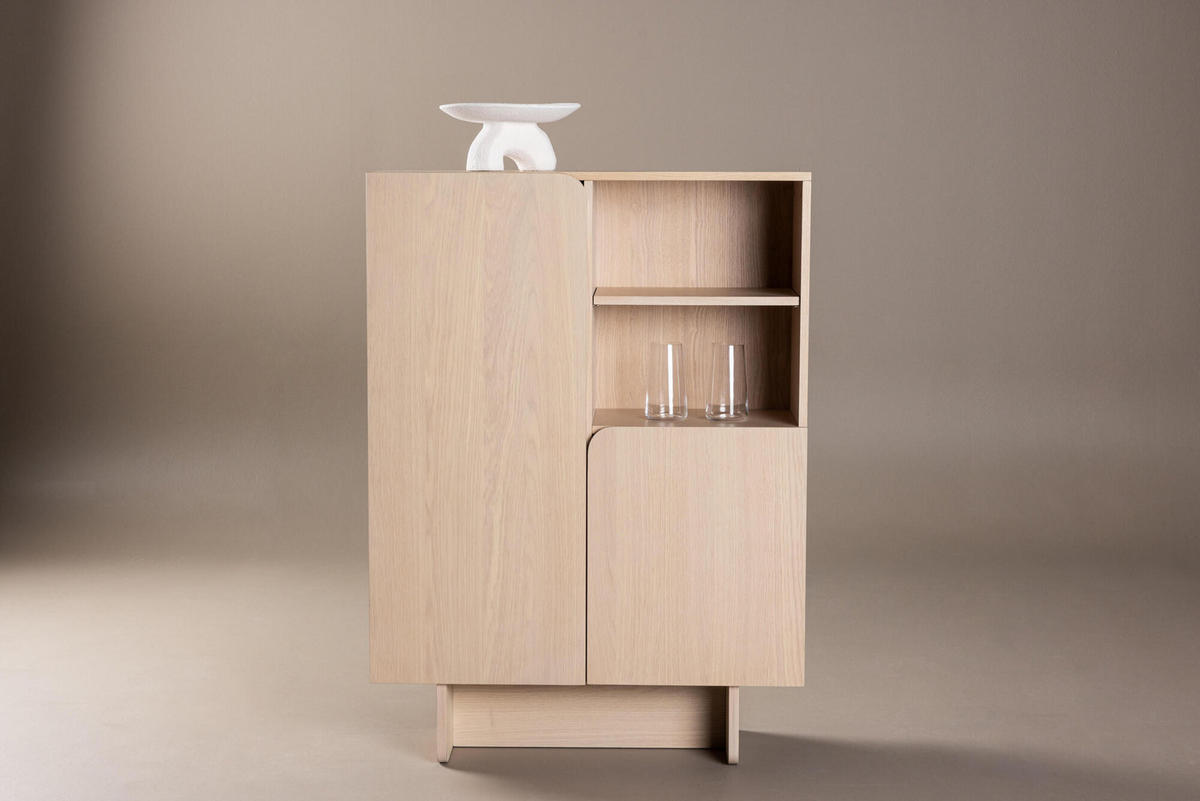 SIDEBOARD TYRESO Beige 80x30x110 cm - Beige, Holzwerkstoff (80/110/30cm) - FURNLUX