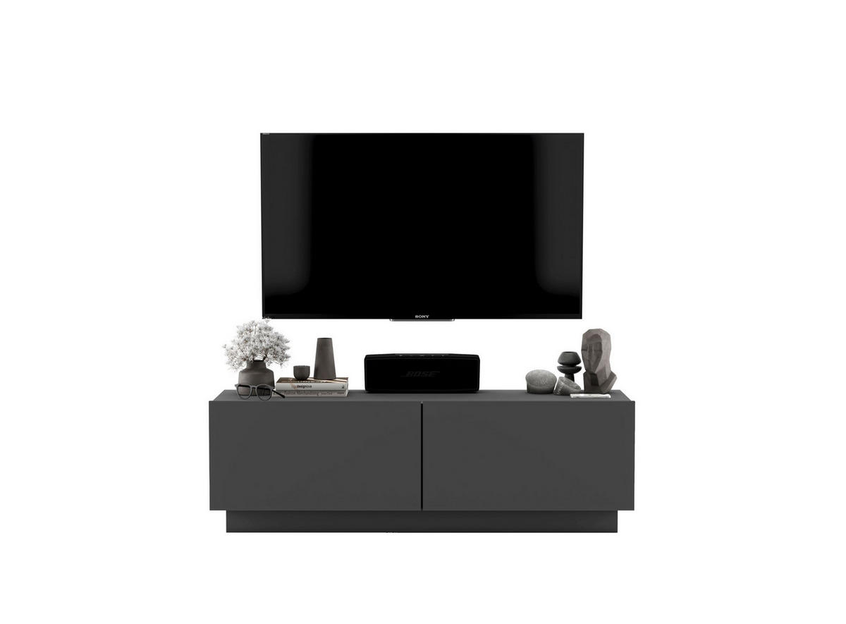 TV-SCHRANK Enjoy Graphit matt Loft 120 cm - Grau, Holzwerkstoff (120/37/35cm) - Meble Lindner