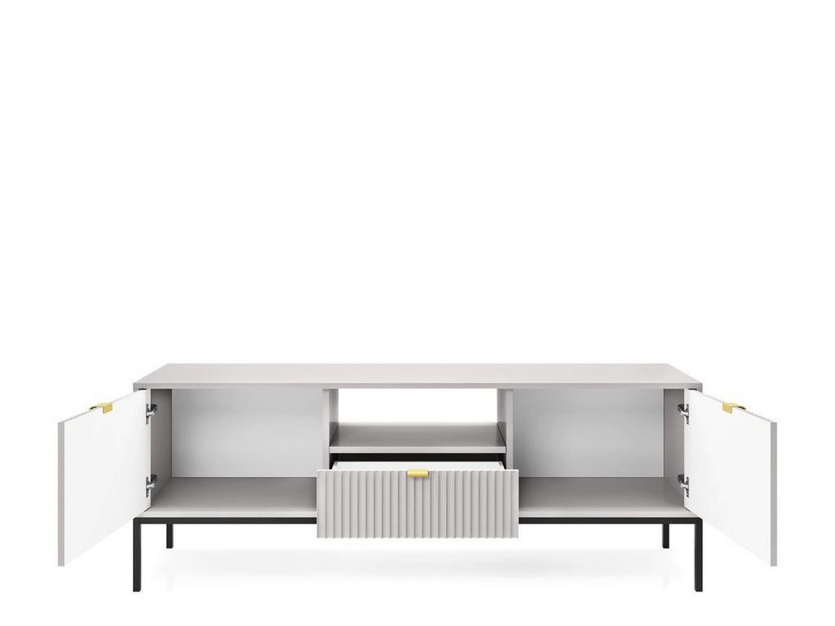 WOHNZIMMER Set 4-tlg. – NOVA – Grau - Grau, Holzwerkstoff (104/46/68cm) - hi-markt