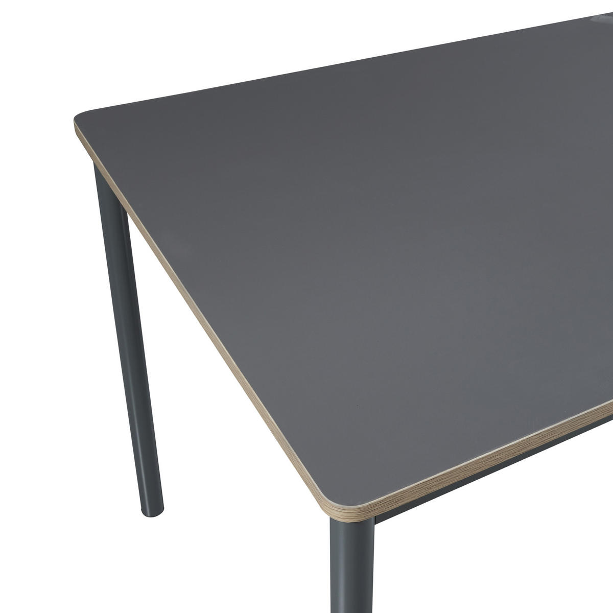 ESSTISCH Lindesberg - Schwarz/Grau, Holzwerkstoff/Metall (70/120/75cm) - [en.casa]