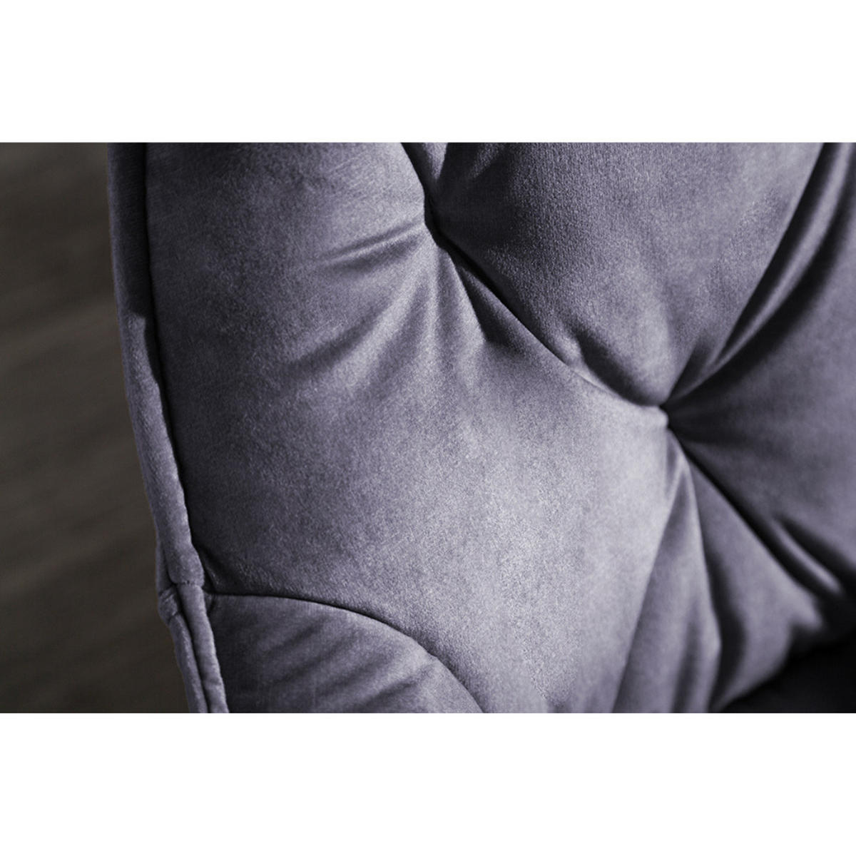 STUHL MILANO Samt Grau, Schwarze - Grau, Textil (59/84/62cm) - riess-ambiente