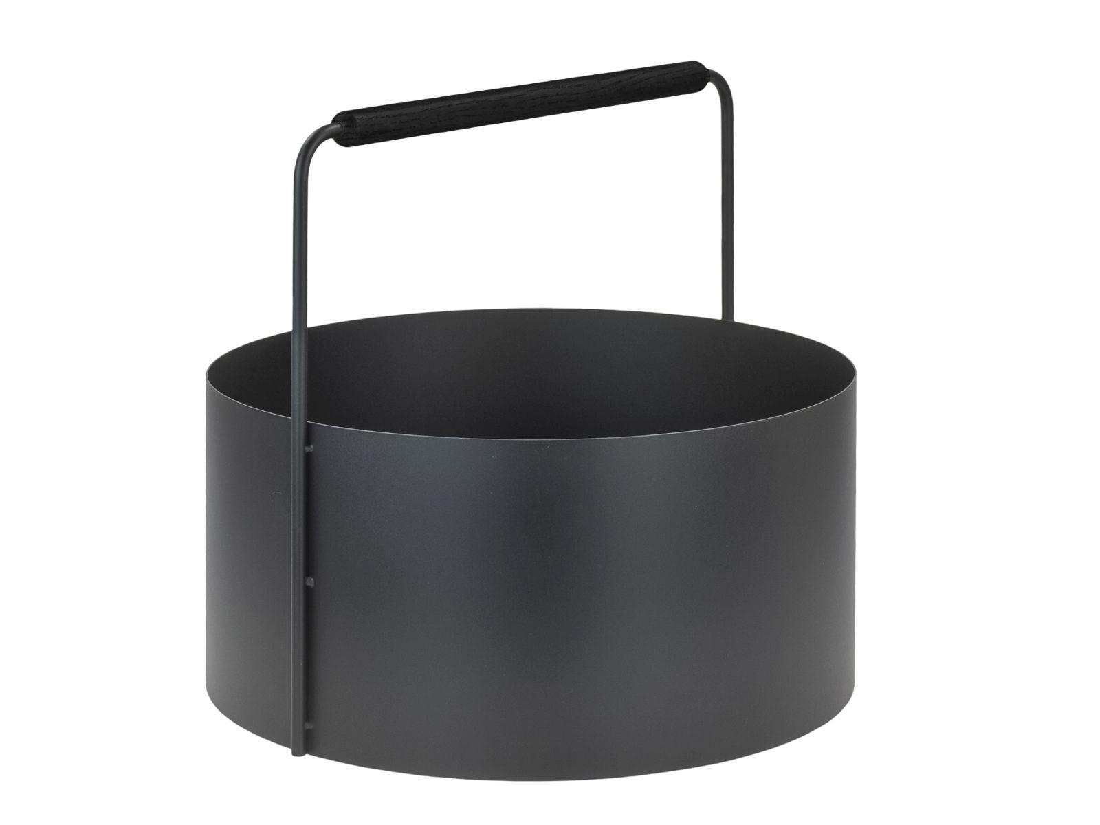 KAMINHOLZKORB Ashi "L" schwarz 45/42cm - Schwarz, Metall (45/42/45cm) - Blomus