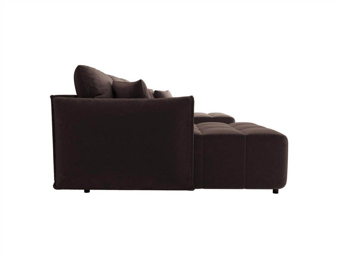 WOHNLANDSCHAFT Treviso - Braun, Holzwerkstoff/Textil (342/88/185cm) - Fun Möbel