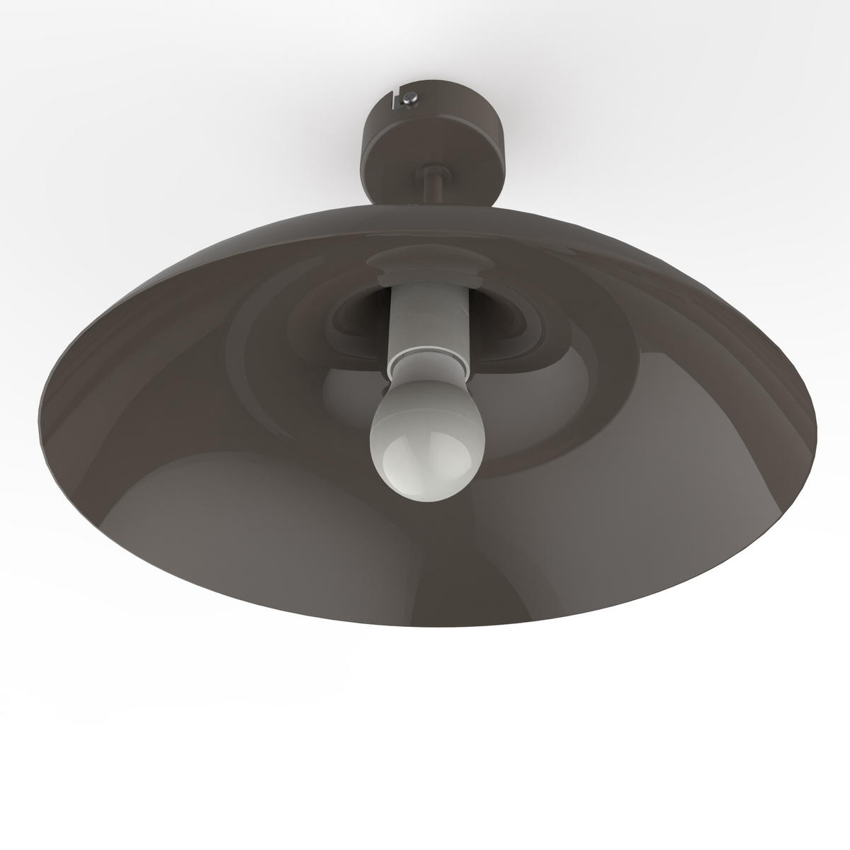 DECKENLEUCHTE Parigina - Graubraun, Metall (40/40/23cm) - Lumicom