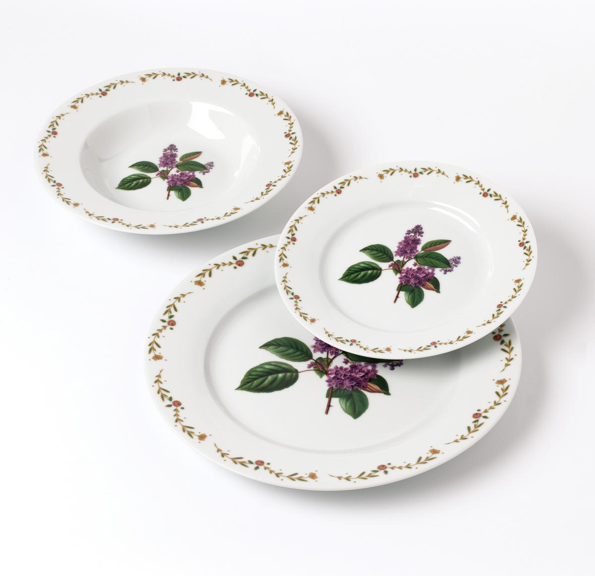 JÍDELNÍ SADA, porcelán, fialová - šeříková, keramika (21/28/28cm) - Mondex