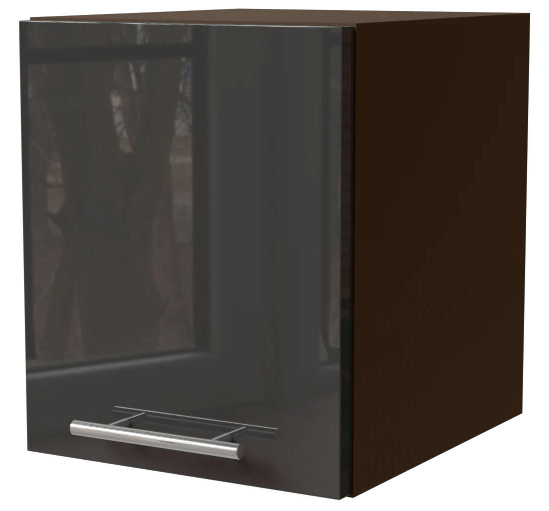 KLAPPHÄNGESCHRANK Essen W4B/30 Graphit Hochglanz / Lava Matt 30 / 32,5 / 36cm - Dunkelgrau/Graphitfarben, Holz/Holzwerkstoff (30/32.5/36cm) - Feldmann-Wohnen