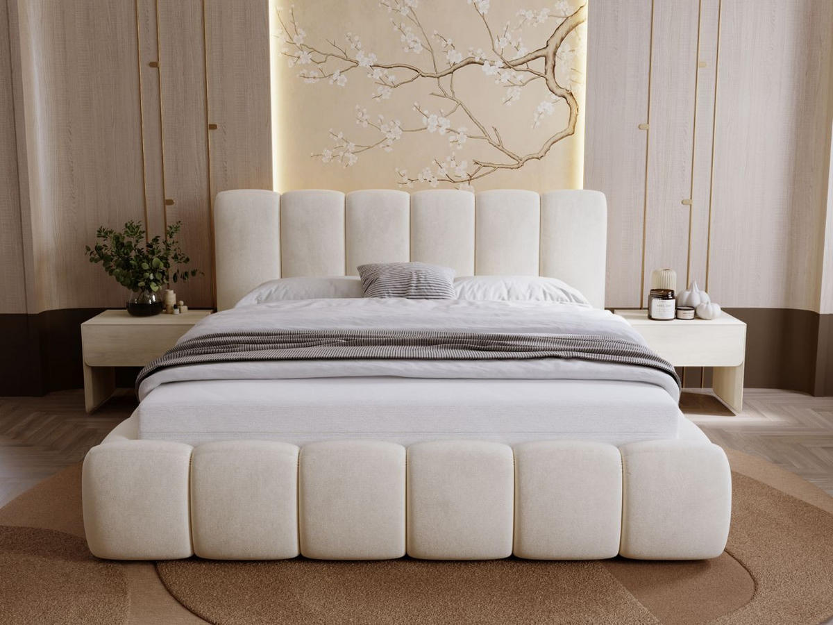 POLSTERBETT Royal 120x200 Beige - Beige, Textil (120/200cm) - Graingold