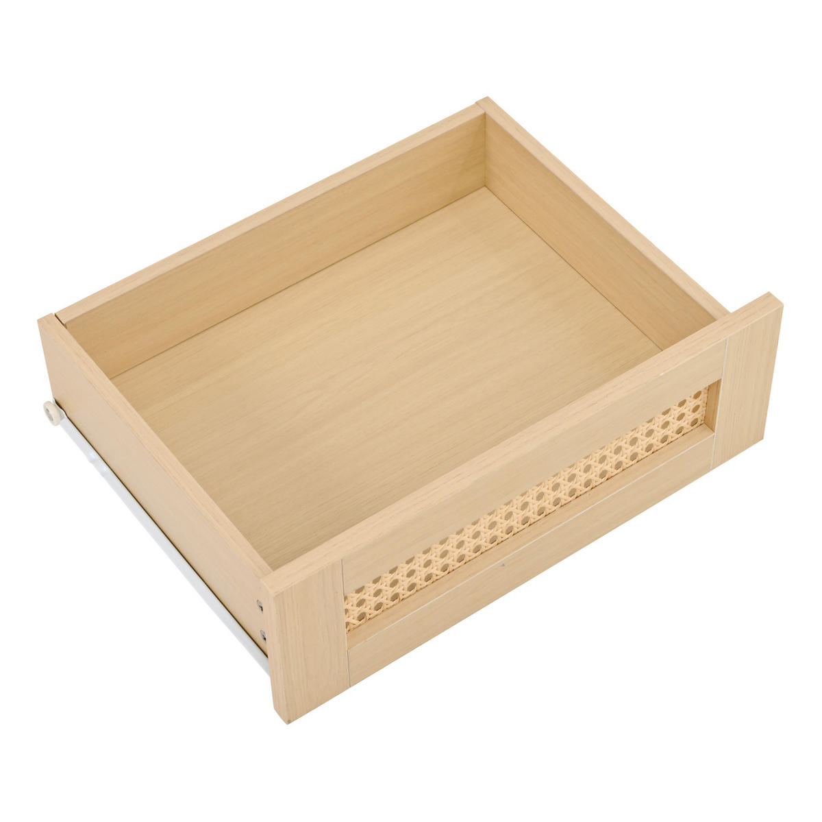 LOWBOARD 170/40/40 cm Eiche hell aus MDF mit Rattanfronten und Schiebetüren - Naturfarben, Holzwerkstoff (40/40/170cm) - OKMYHOME