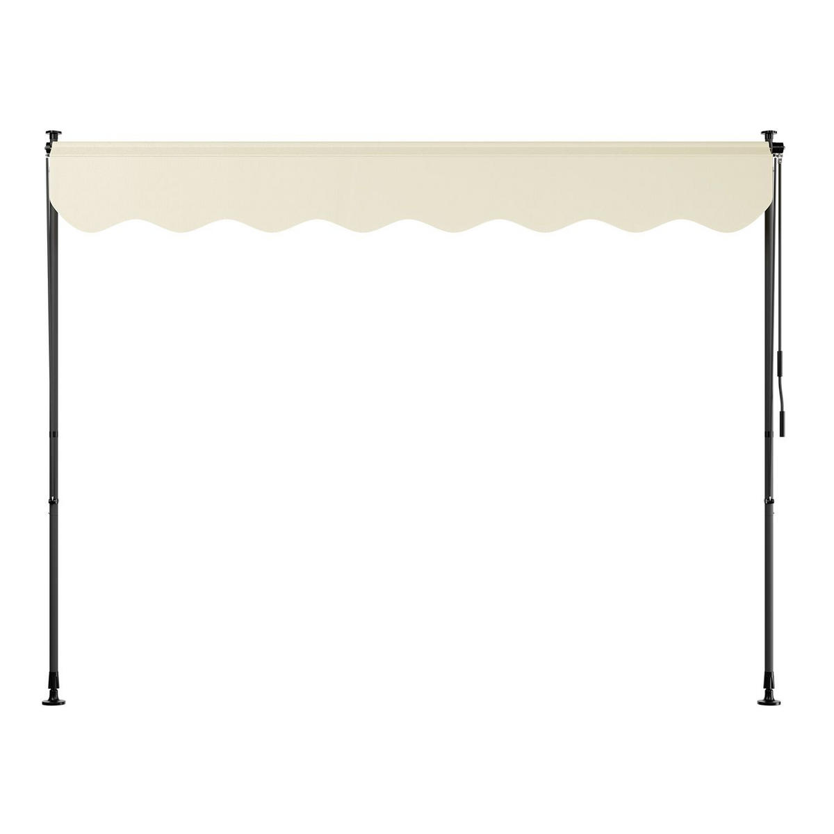 KLEMMMARKISE Kapstadt beige 250x120 cm - Beige, Textil (250/200/120cm) - Juskys