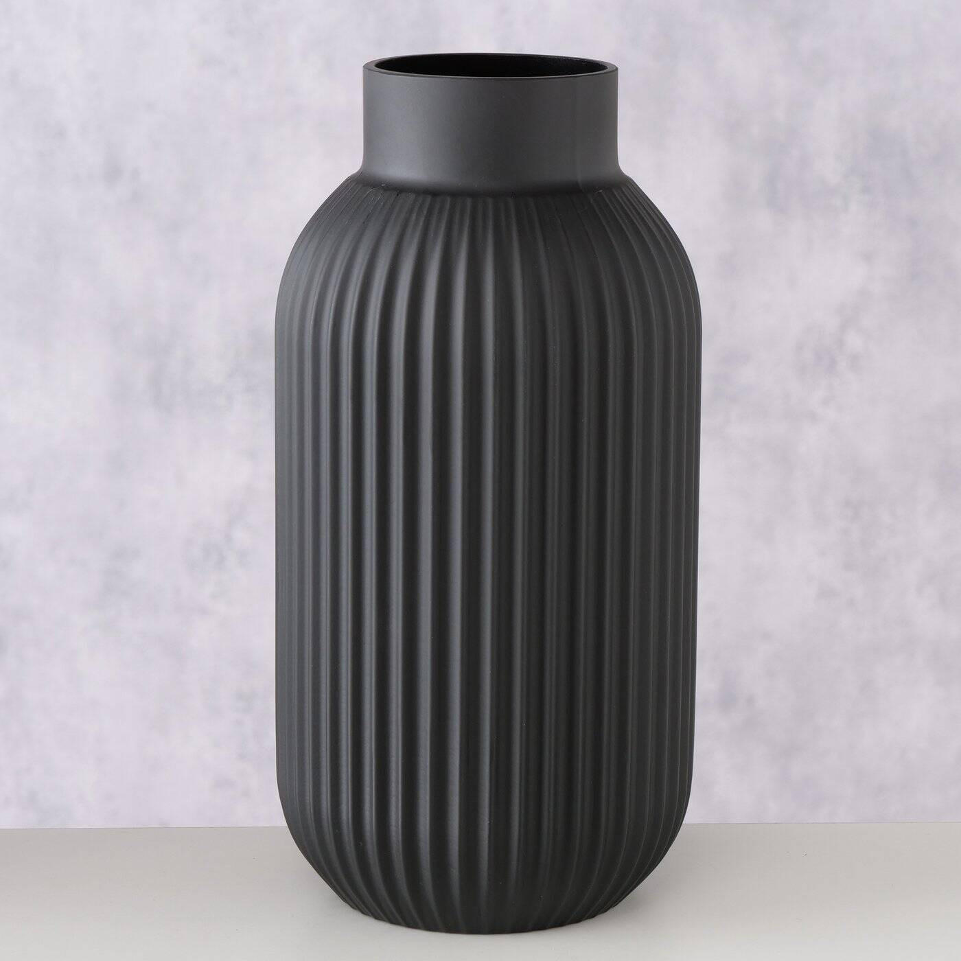 VASE Nordika - Schwarz, Glas (30cm) - Boltze Home