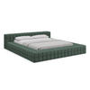 POLSTERBETT mit Lattenrost 220x260 Grün - Schwarz/Grün, Kunststoff/Textil (160/200cm) - Makamii