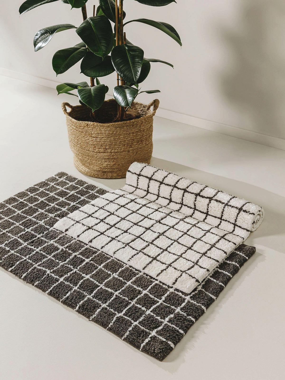 BADEMATTE Wavu Weiß 60x100 cm - Weiß, Textil (60/100cm) - benuta Nest