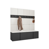 MOBILIER PENTRU HOL Orion V - alb/grafit, material plastic/compozit lemnos (168/186/46cm) - MIRJAN24