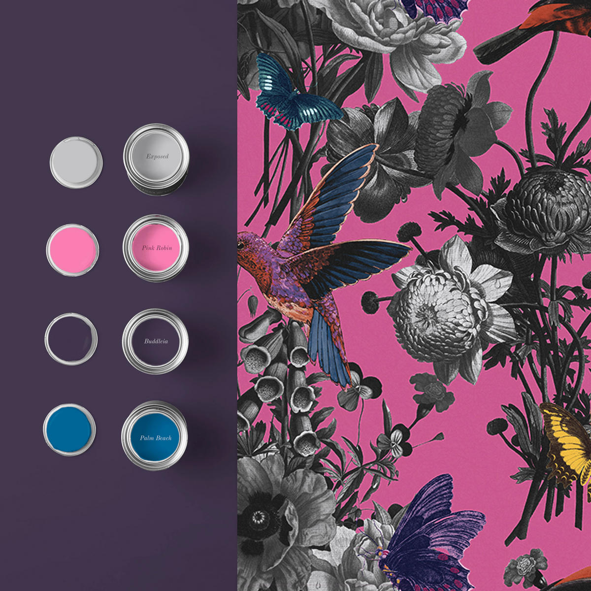 VLIESTAPETE Jardin - Pink, Papier/Kunststoff (52/1005cm) - Graham & Brown