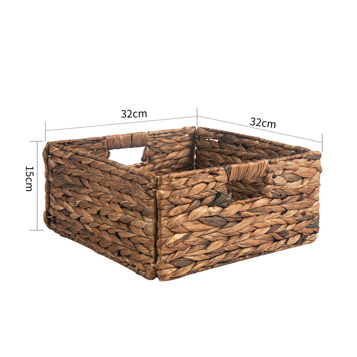 AUFBEWAHRUNGSKÖRBE LANZI 2ER-SET - Braun, Naturmaterialien (32/15/32cm) - IDIMEX