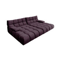 BIG SOFA VIVIEN Violett Velvet - Violett/Schwarz, Kunststoff/Textil (296/85/178cm) - KAWOLA