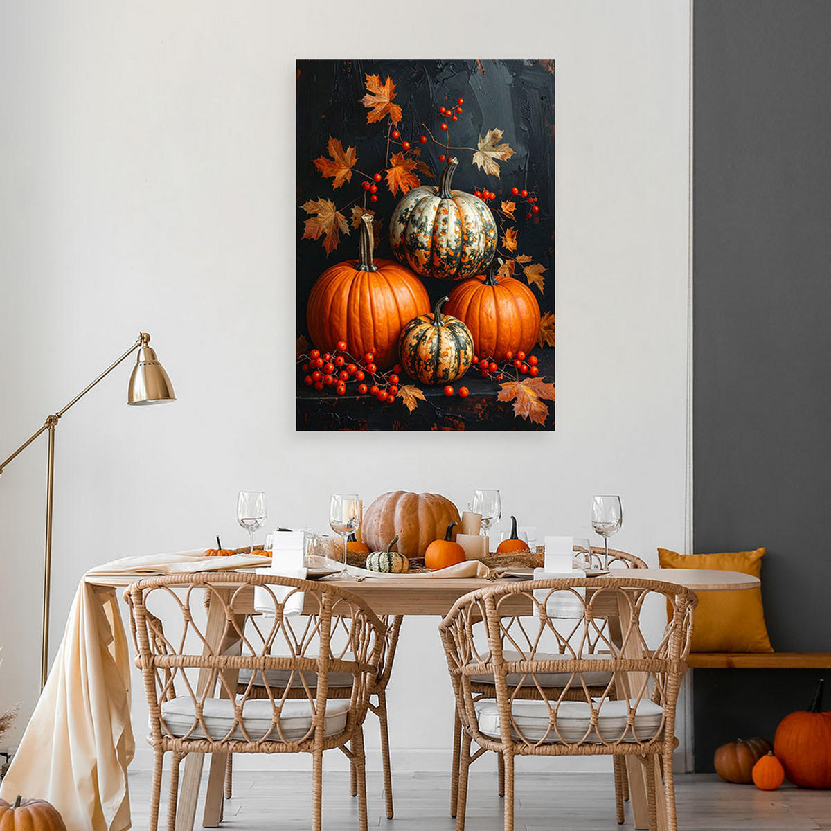 LEINWANDBILD Natur und Botanik 70x100cm - Orange, Textil (70/100cm) - Feeby