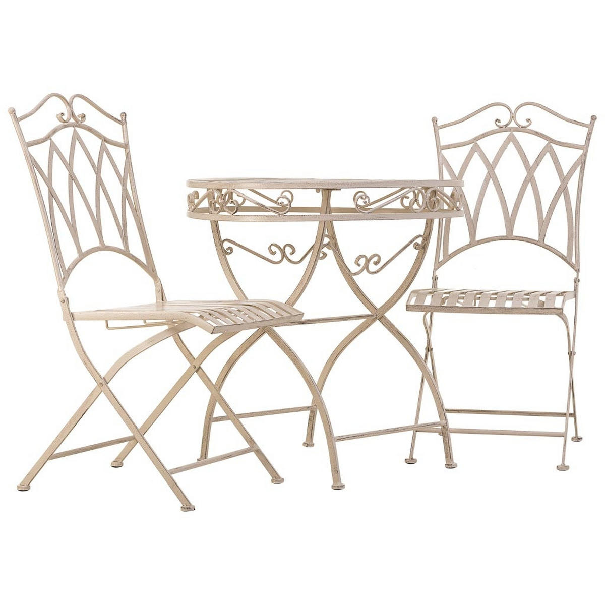 TISCH 3-tlg weiß - Weiß, Metall - Wanderlust