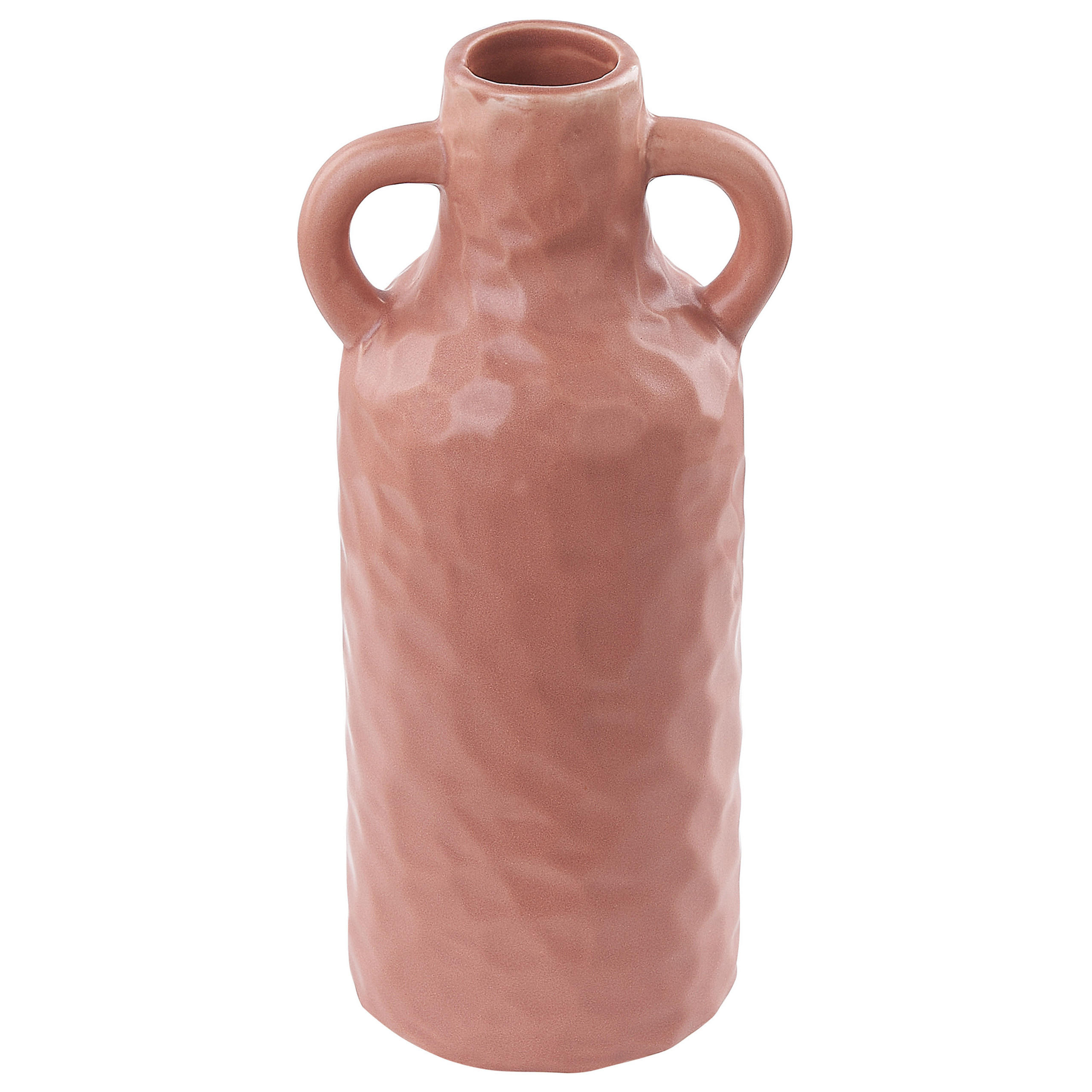 BLUMENVASE Porzellan rosa Drama - Rosa, Keramik (24cm) - Beliani