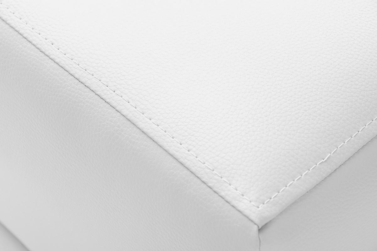 SITZHOCKER ESPECTO auf hohen Holzbeinen, weiß - Schwarz/Weiß, Textil (106/47/56cm) - KONSIMO®