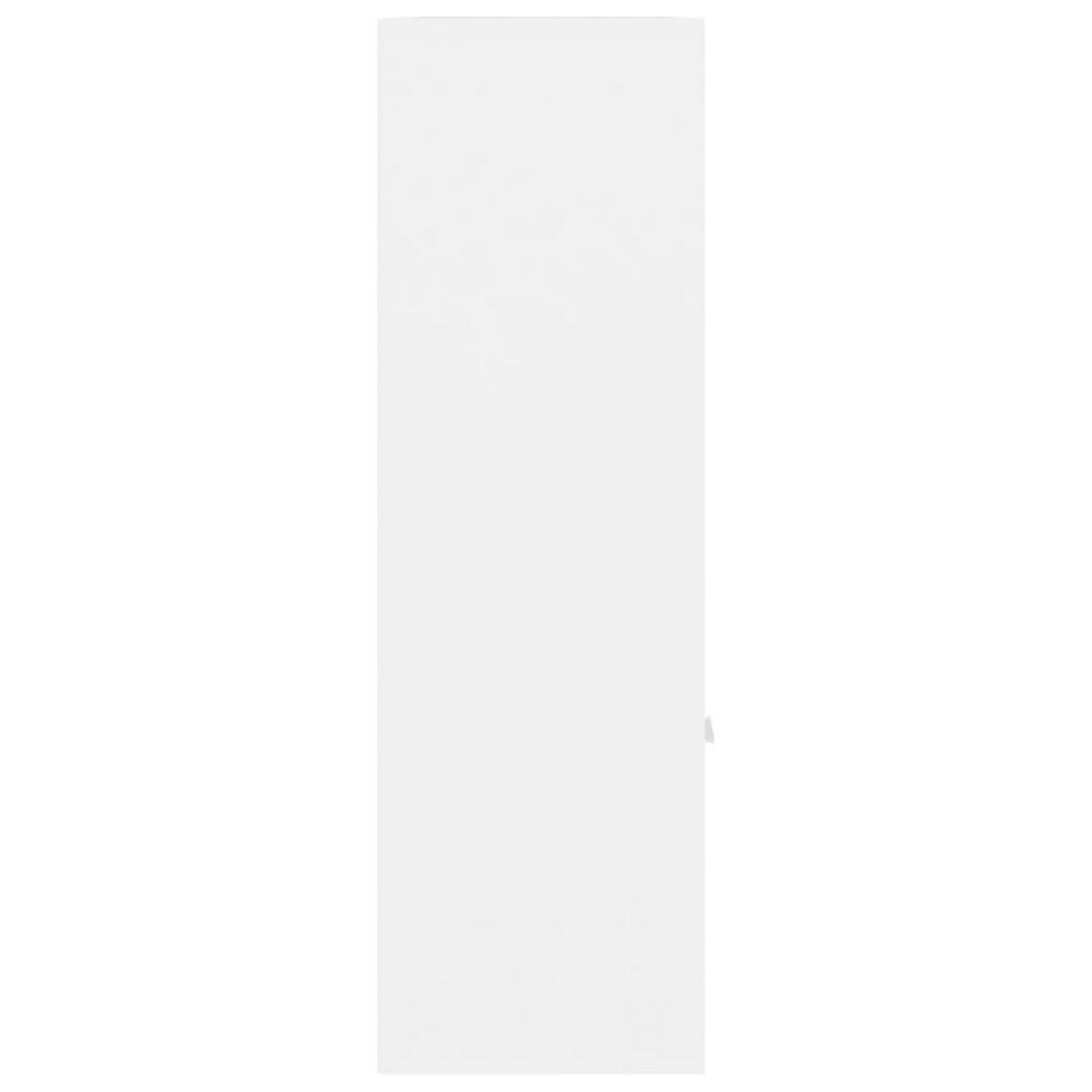 BÜCHESCHRANK mit 7 Fächern, 2 Türen 98/30/98 cm aus Holzwerkstoff Weiß - Weiß, Holz (98/98/30cm) - vidaXL