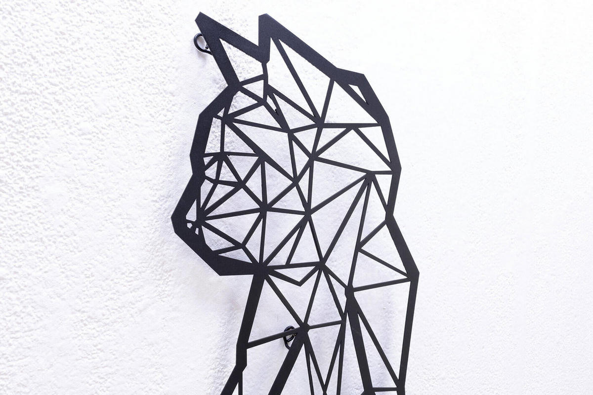 WANDDEKO Schwarz 87/61 cm - Schwarz, Metall (2.15/61/2cm) - KUNSTLOFT