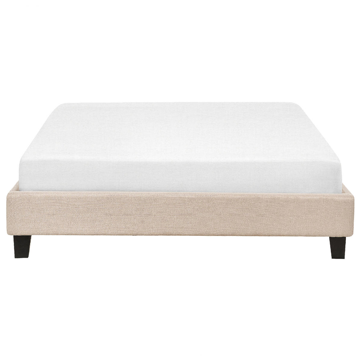 POLSTERBETT mit Lattenrost 140x200 cm Beige Roanne - Beige, Textil (140/200cm) - Beliani