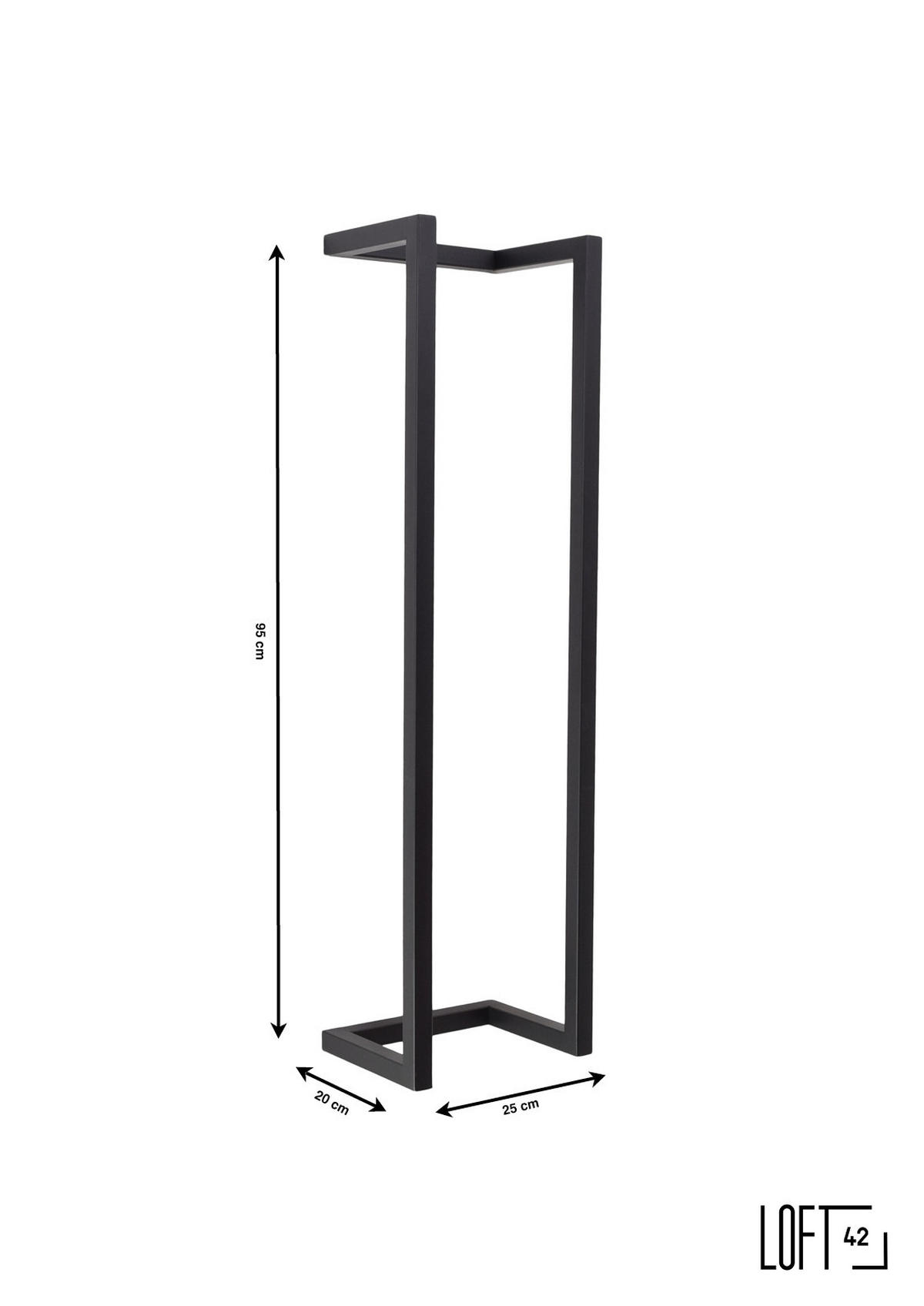HANDTUCHSTÄNDER Fester Schwarz - Schwarz, Metall (25/95/20cm) - LOFT42