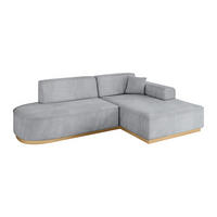 ECKSOFA Ottomane Rechts IREA-L1-v2 - 232x165x80 cm Grau - Titanfarben, Holzwerkstoff/Textil (232/165cm) - ALTDECOR