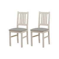 STUHL Bos 1 (2er Set) - Beige/Cappuccino, Holz (43/94/40cm) - Leaf Design