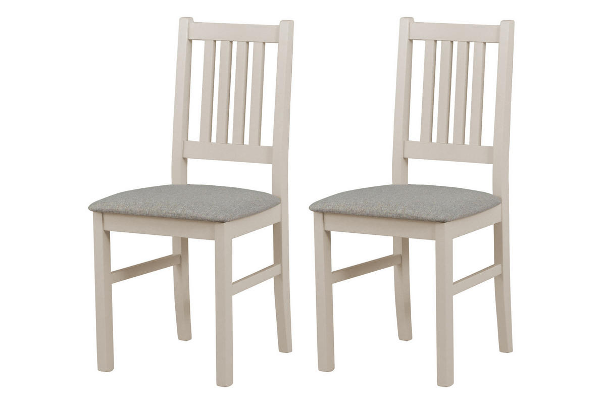 STUHL Bos 1 (2er Set) - Beige/Cappuccino, Holz (43/94/40cm) - Leaf Design