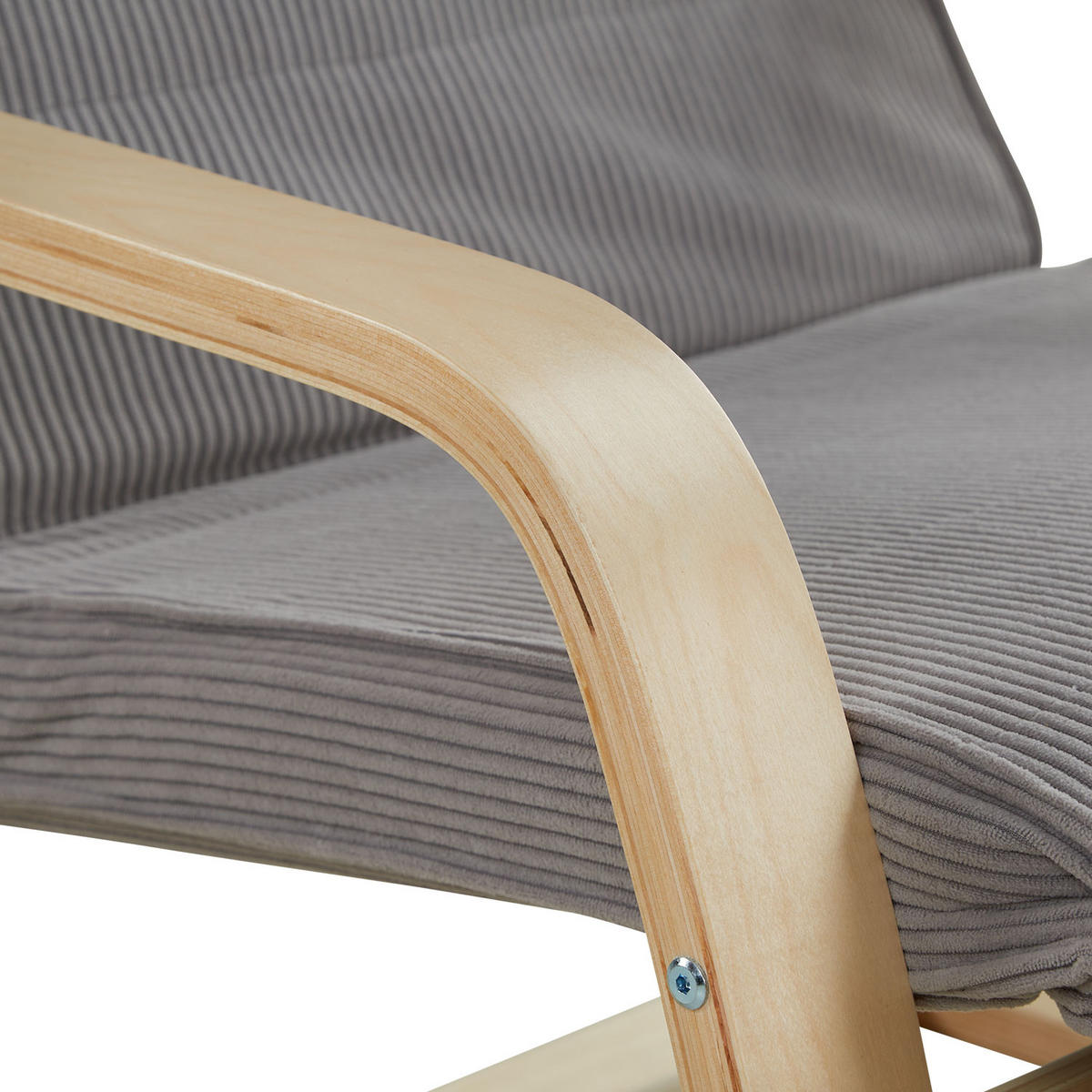 RELAXSESSEL Stoffbezug Grau, Fußstütze - Grau, Textil (66/94/62cm) - Homestyle4u