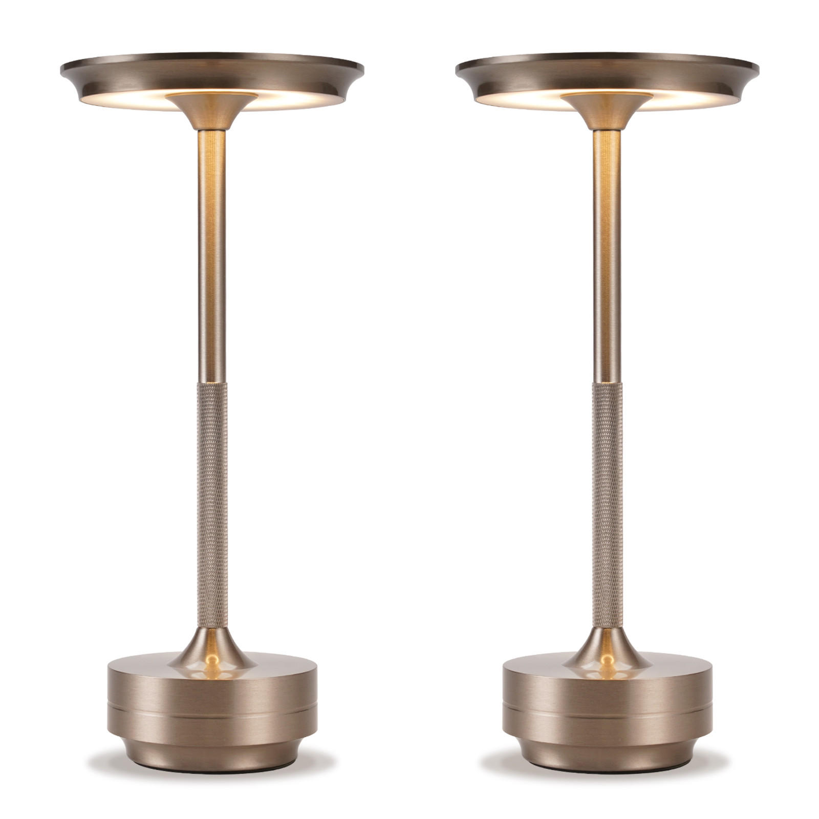 LED TISCHLAMPE Atticus 12.8/12.8/27 cm - Silberfarben, Kunststoff/Metall (12.8/12.8/27cm) - ZMH